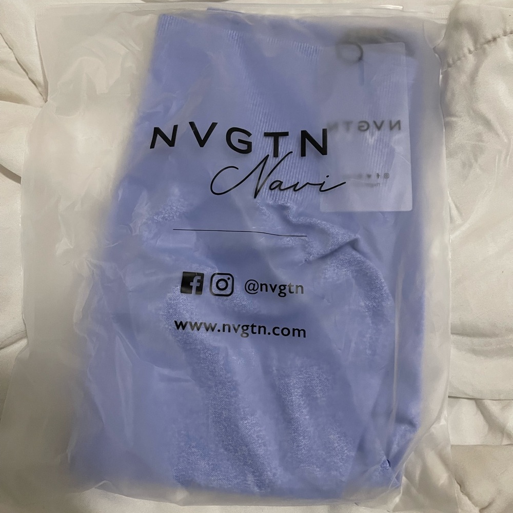NWT NVGTN Speckled Butt Scrunch Leggings Periwinkle